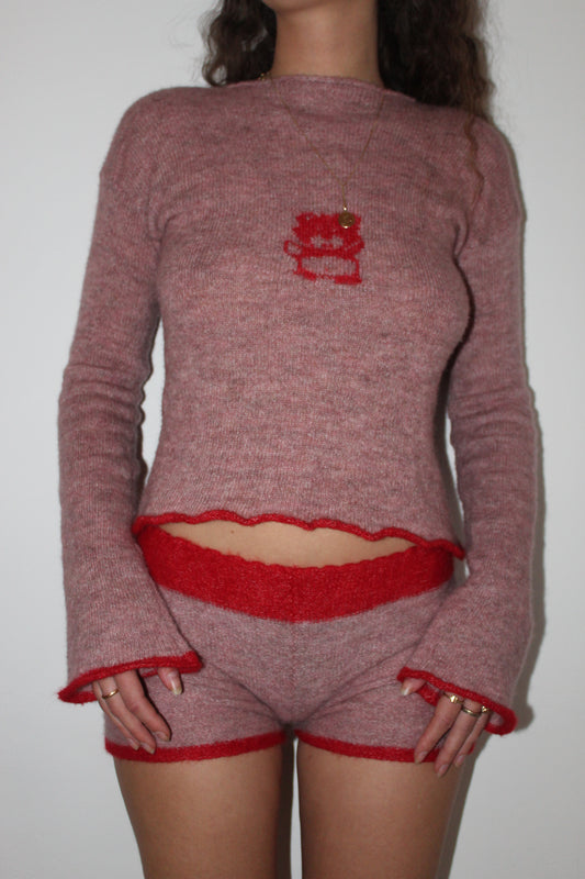 Mia Top - S - Pink (long sleeves)