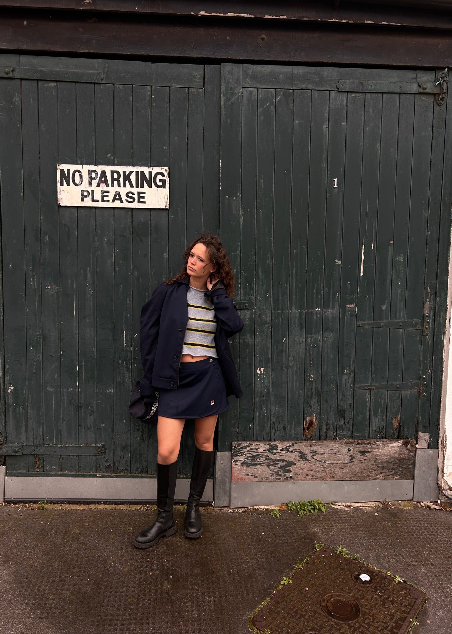 Stripy Top - Sky Blue, Lime, Navy