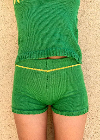 Violette Shorts - Green/ yellow