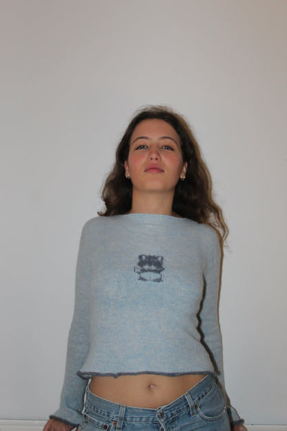 Mia Top - S - Baby Blue (long sleeves)