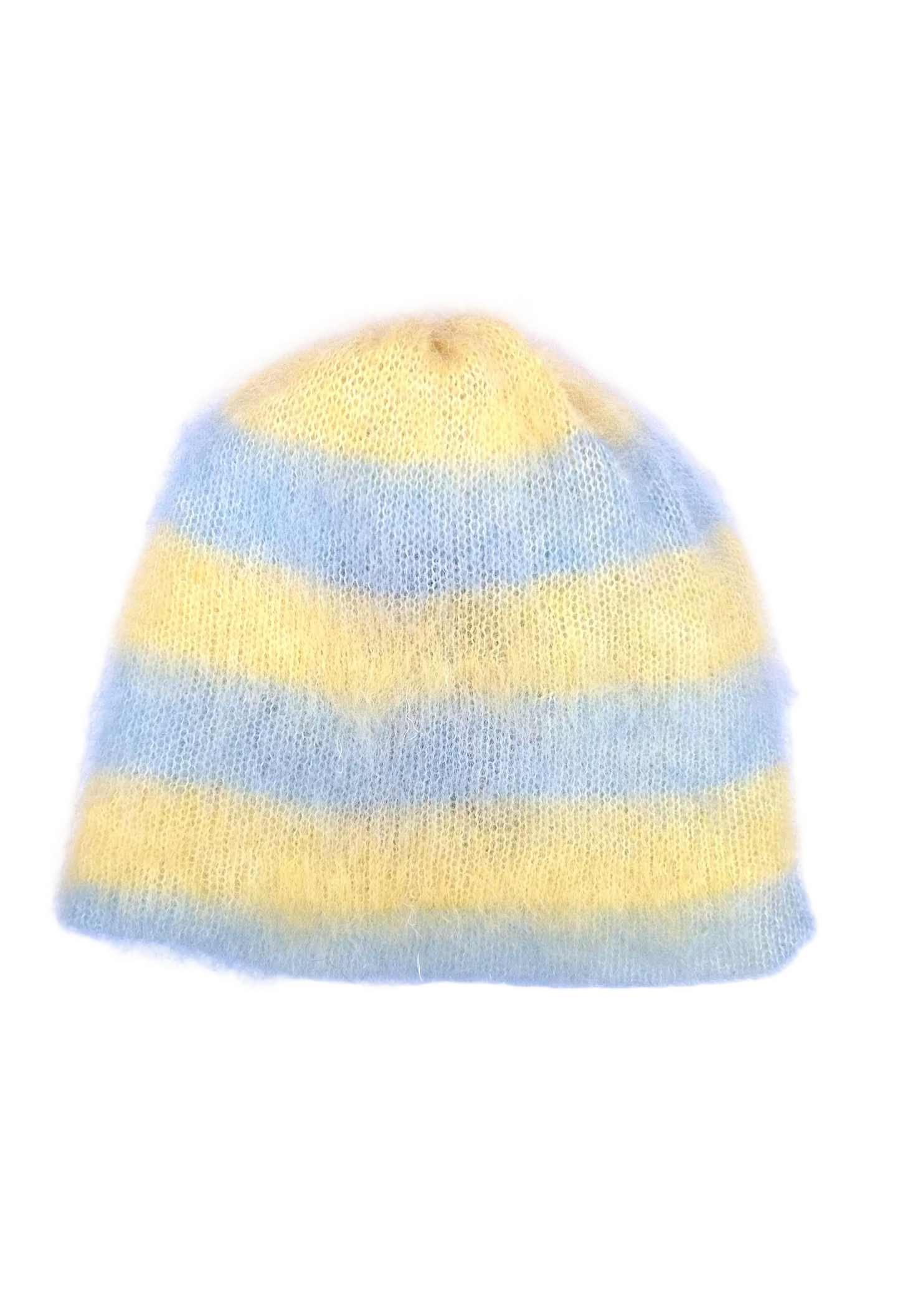 Flower Brushed Beanie - Striped